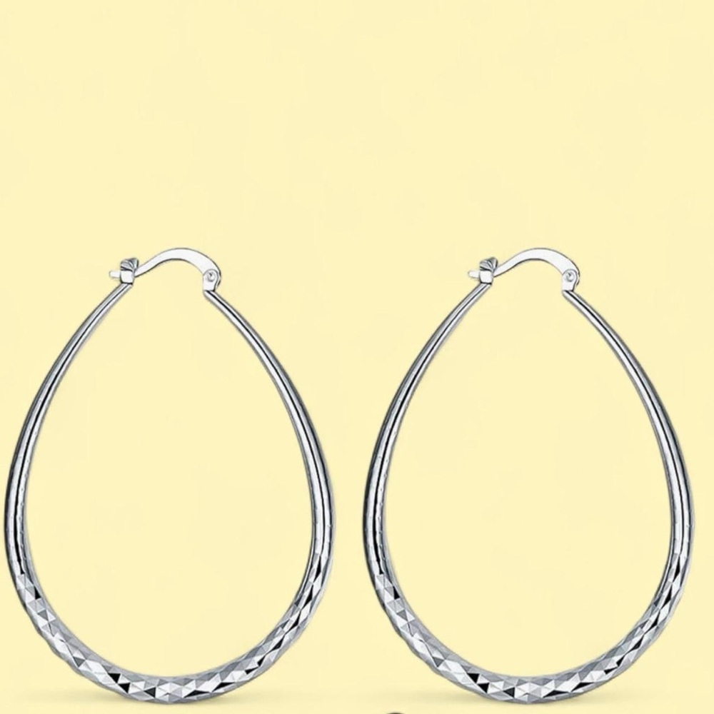 Teardrop Sterling Silver Earrings